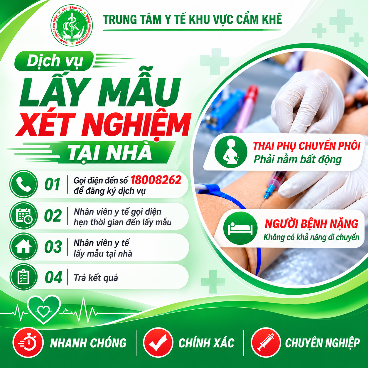 DỊCH VỤ LẤY MẪU XÉT NGHIỆM TẠI NHÀ